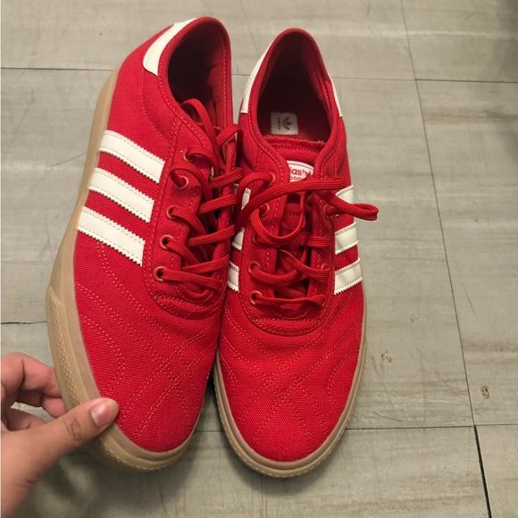 Adidas Red Mesh Sneakers - Picture 1 of 2
